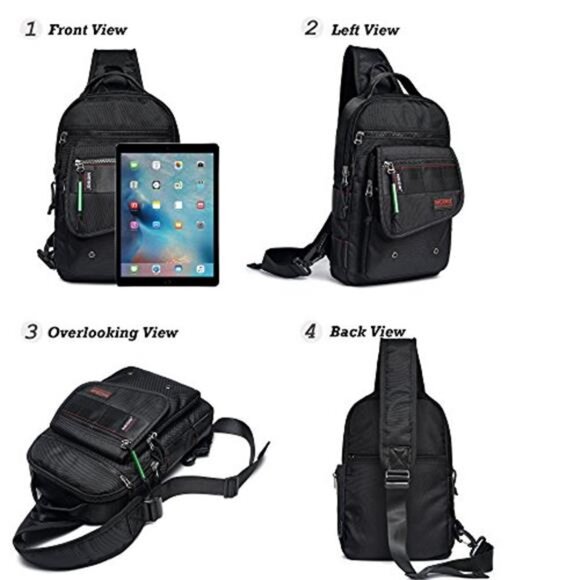Sling Bag Chest Backpack Crossbody Shoulder Travel Outdoor Daypack main image 5